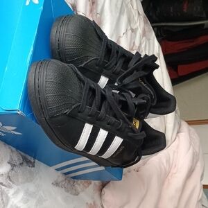 adidas Black and White Athletic Shoes